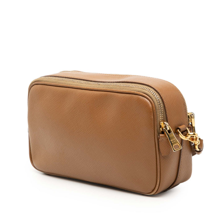 Prada Mini Saffiano Double Zip Sac porté croisé