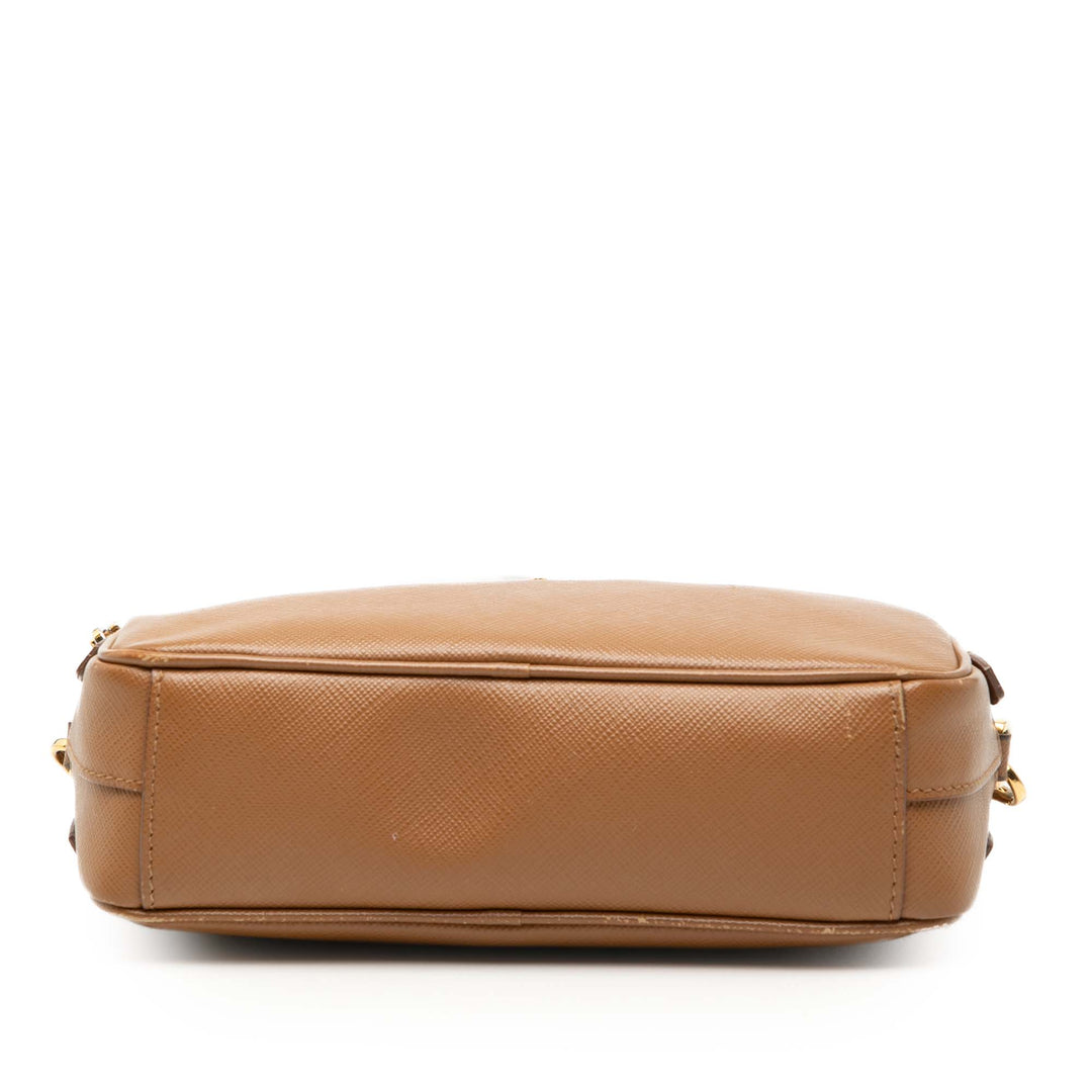 Prada Mini Saffiano Double Zip Sac porté croisé