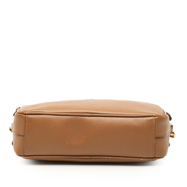 Prada Mini Saffiano Double Zip Sac porté croisé