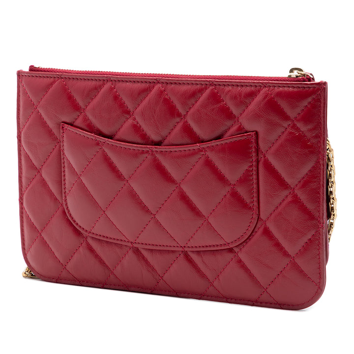 Chanel Matelassé vieilli Cuir de veau Reissue 2.55 Wallet on Chain