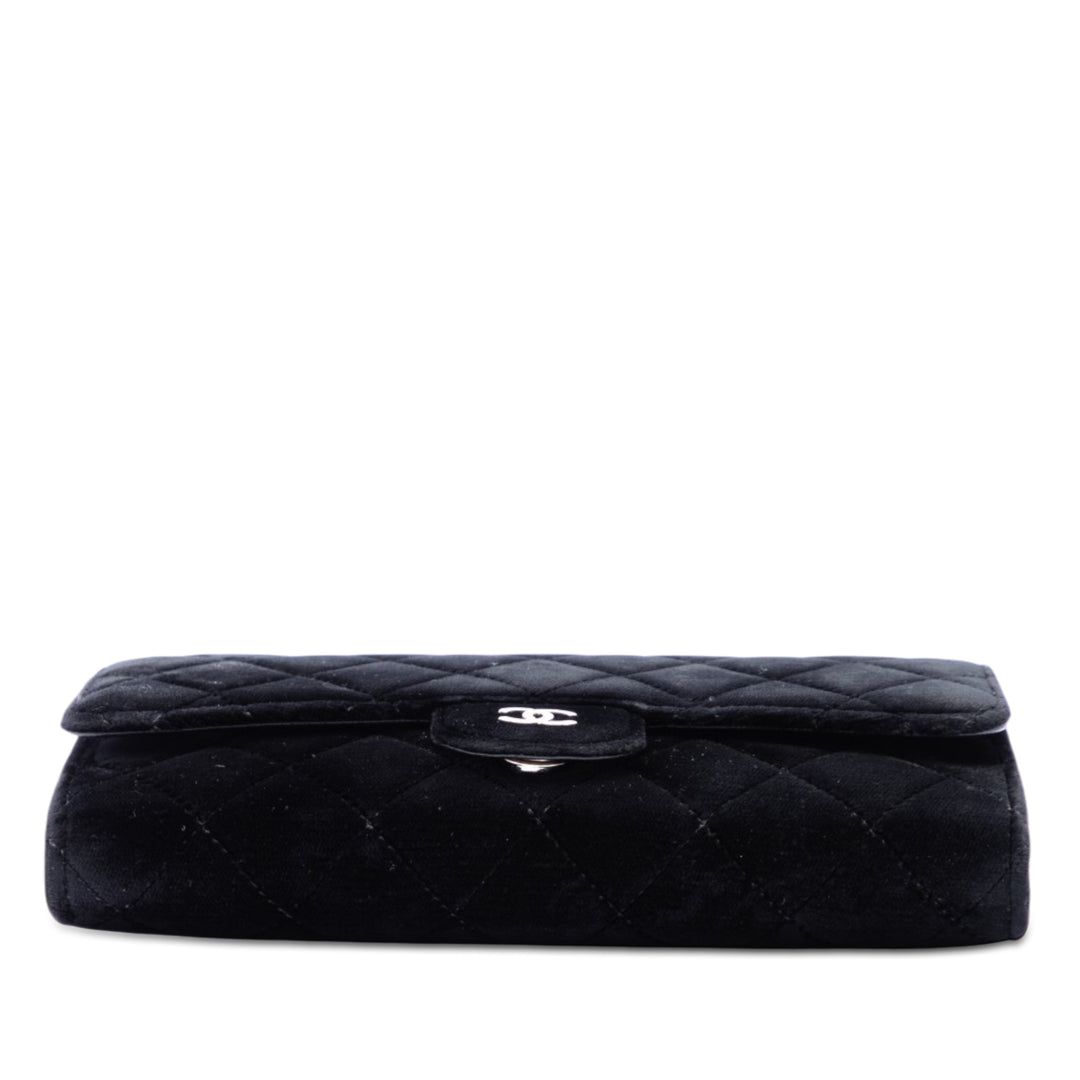 Chanel CC Matelassé Portefeuille on Removable Chaîne Velours