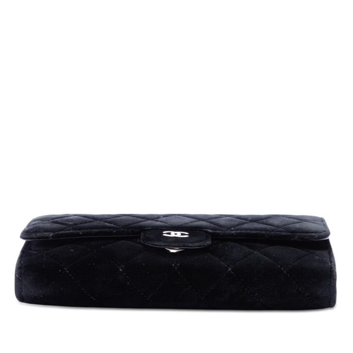 Chanel CC Matelassé Portefeuille on Removable Chaîne Velours