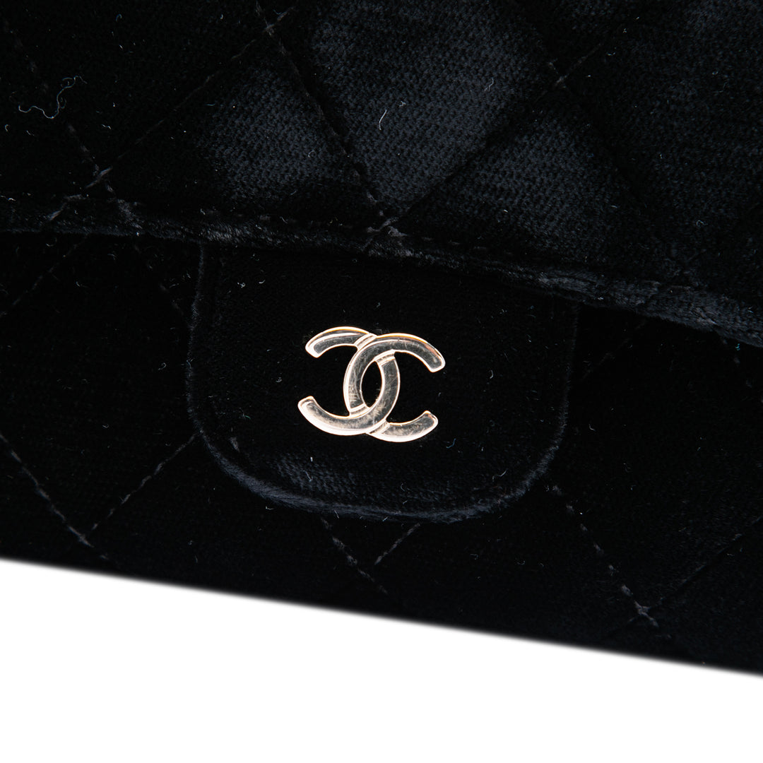 Chanel CC Matelassé Portefeuille on Removable Chaîne Velours
