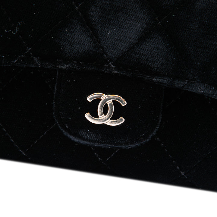 Chanel CC Matelassé Portefeuille on Removable Chaîne Velours
