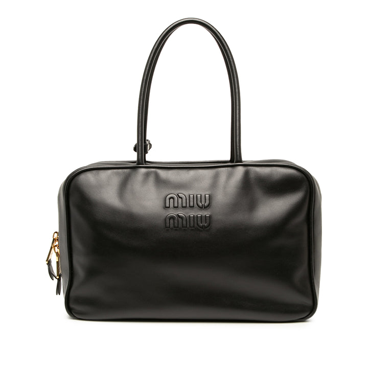 Miu Miu Sac à main Souple Veau Soupley Beau à Grand Noir – vue principale – GABY PARIS