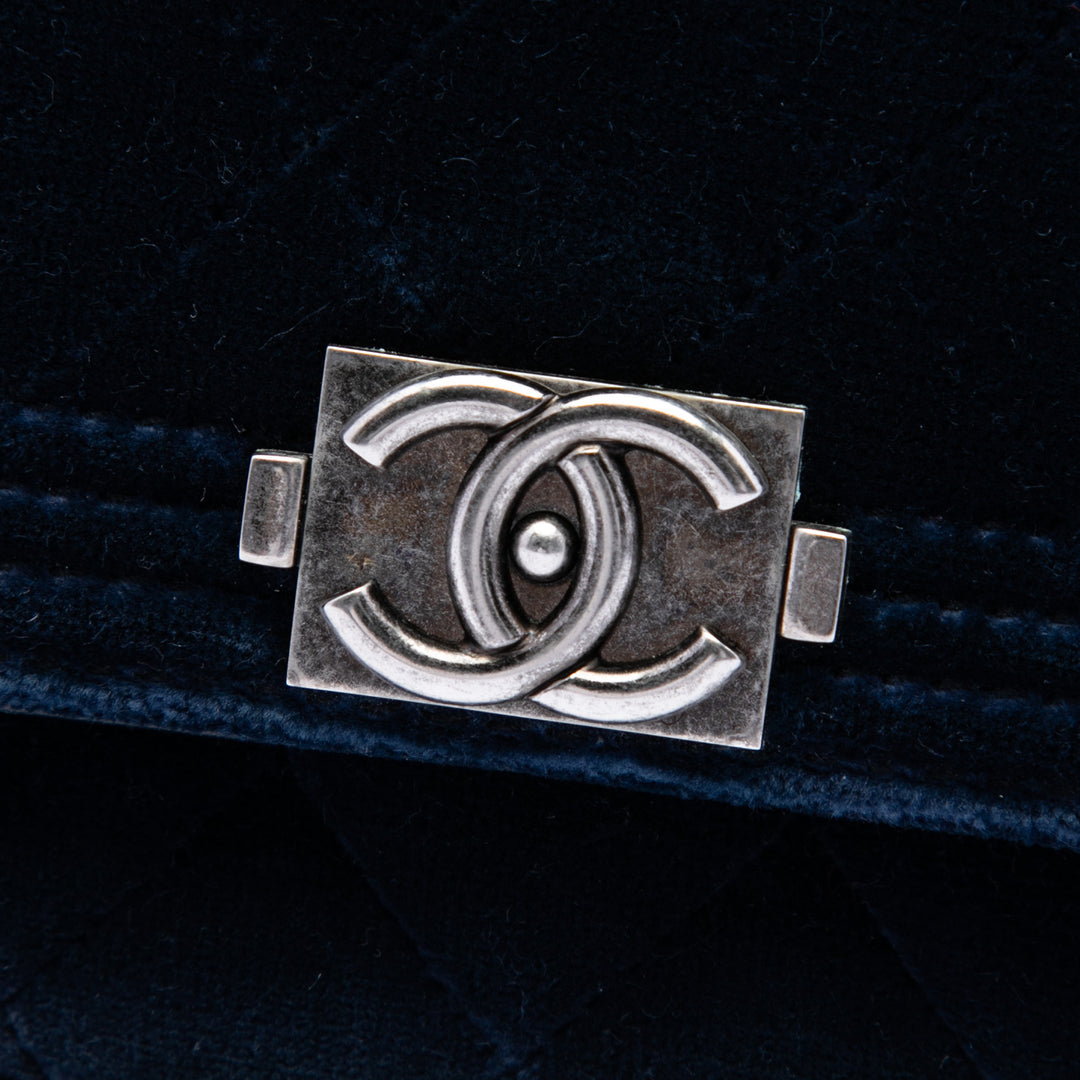 Chanel Matelassé Velours Boy Wallet on Chain