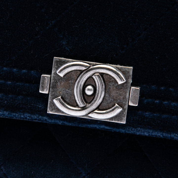 Chanel Matelassé Velours Boy Wallet on Chain
