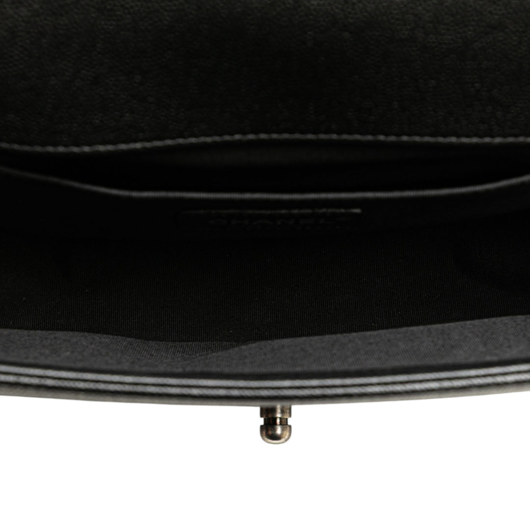 Chanel Old Medium Chevron Caviar Boy Flap Noir – GABY PARIS Authentique