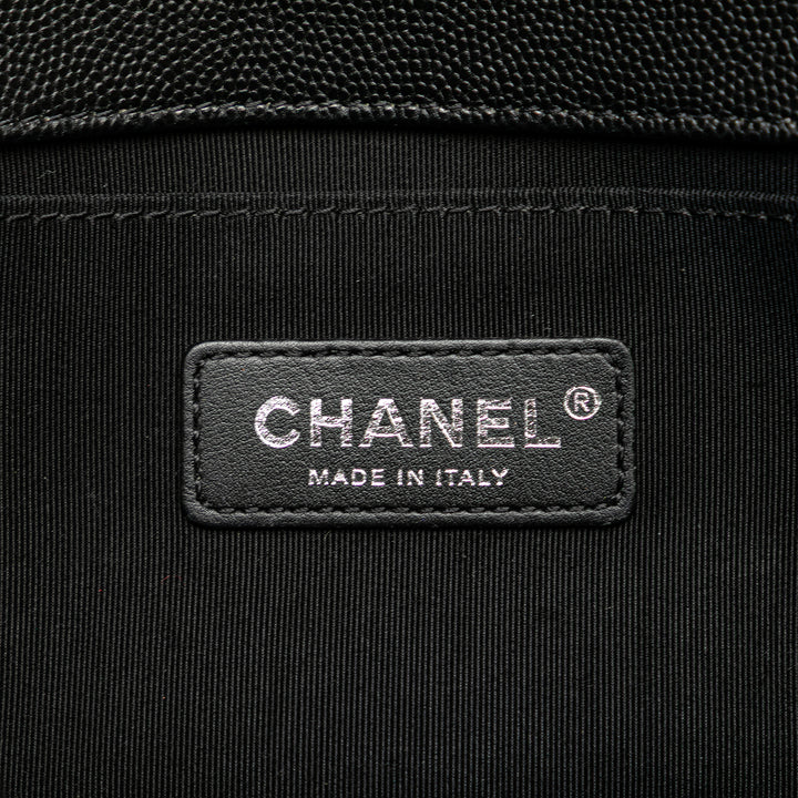 Chanel Old Medium Chevron Caviar Boy Flap Noir – GABY PARIS Authentique