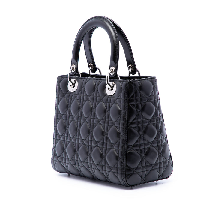 Dior Lady Dior Cannage Moyen Cuir d'agneau