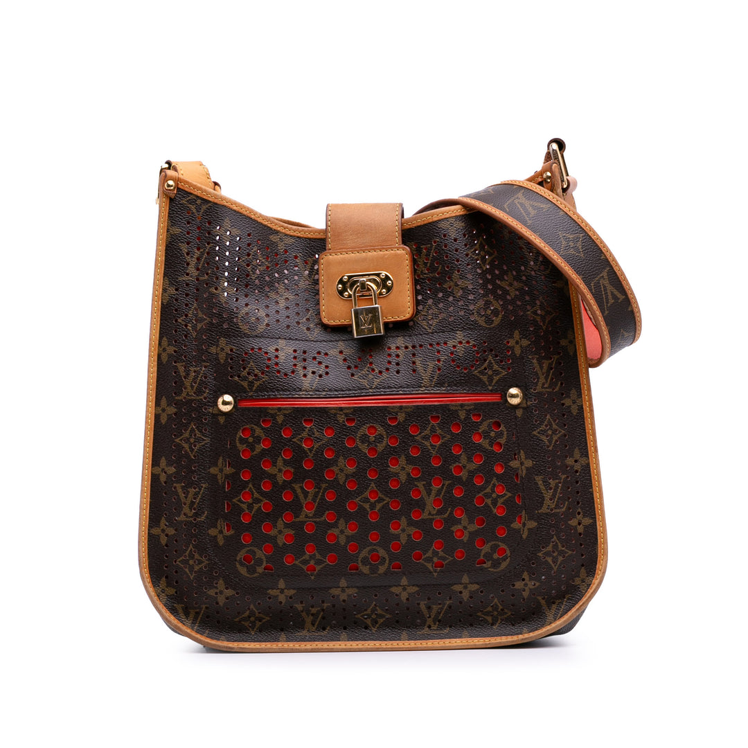 Monogram Musette Perforated Brown - Gaby Paris
