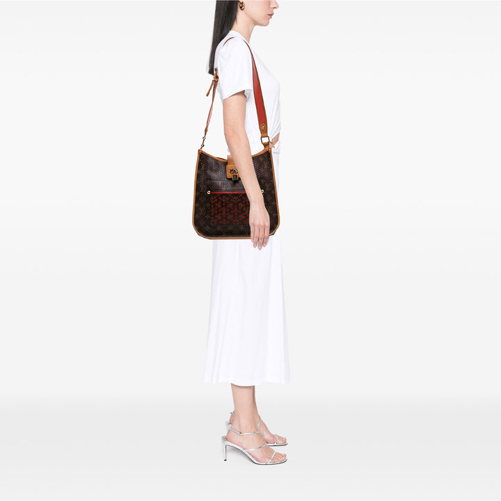 Monogram Musette Perforated Brown - Gaby Paris