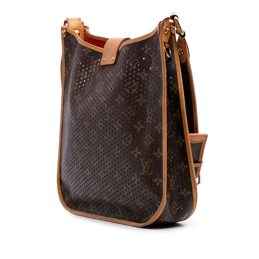 Monogram Musette Perforated Brown - Gaby Paris
