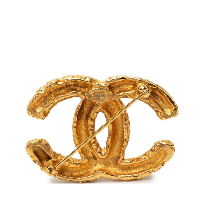 CC plaqué Baroque embossé Broche Doré