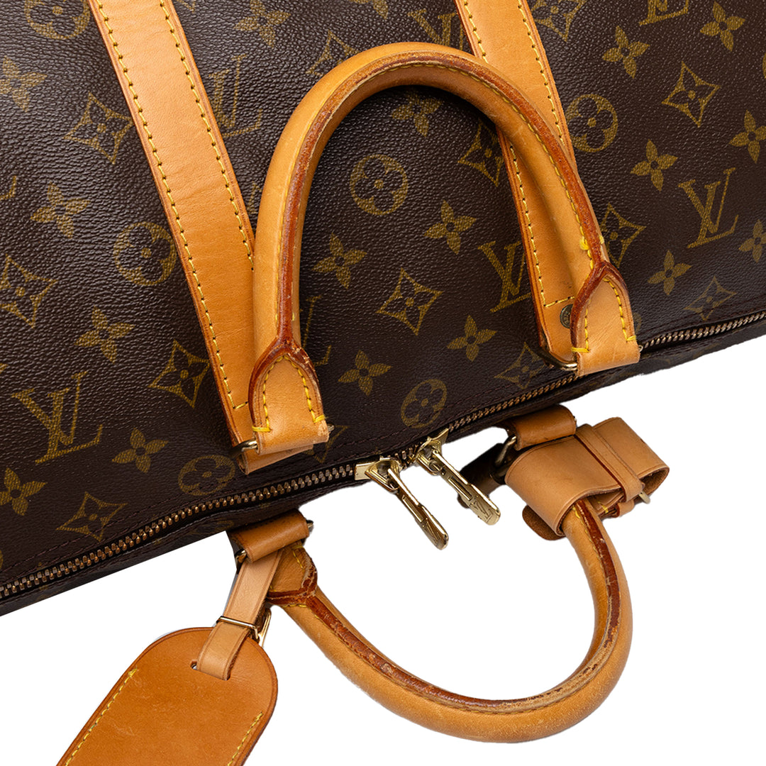 Louis Vuitton Sac de voyage Keepall Bandouliere 45 Monogram Marron – vue 6 – GABY PARIS