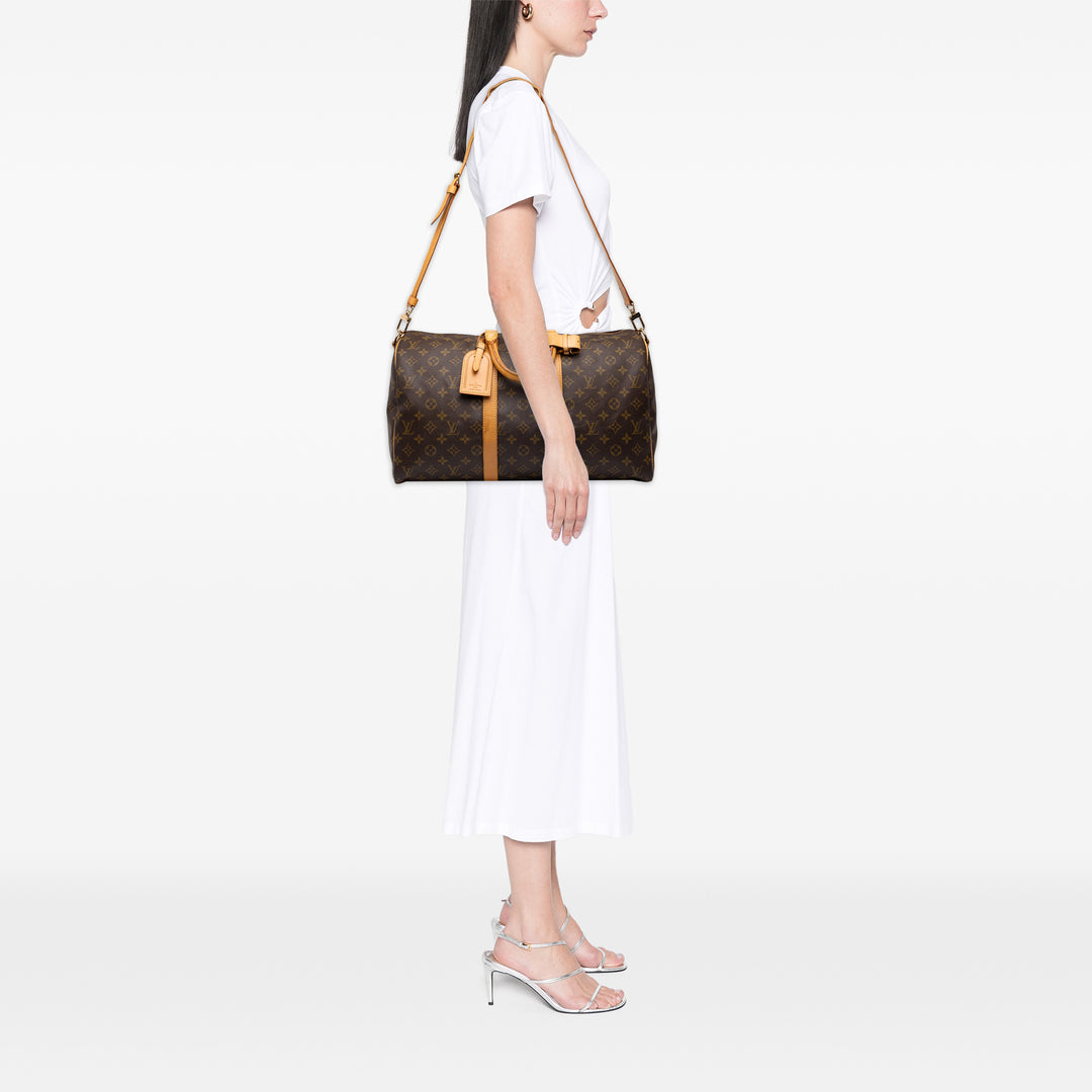 Louis Vuitton Sac de voyage Keepall Bandouliere 45 Monogram Marron – vue 8 – GABY PARIS