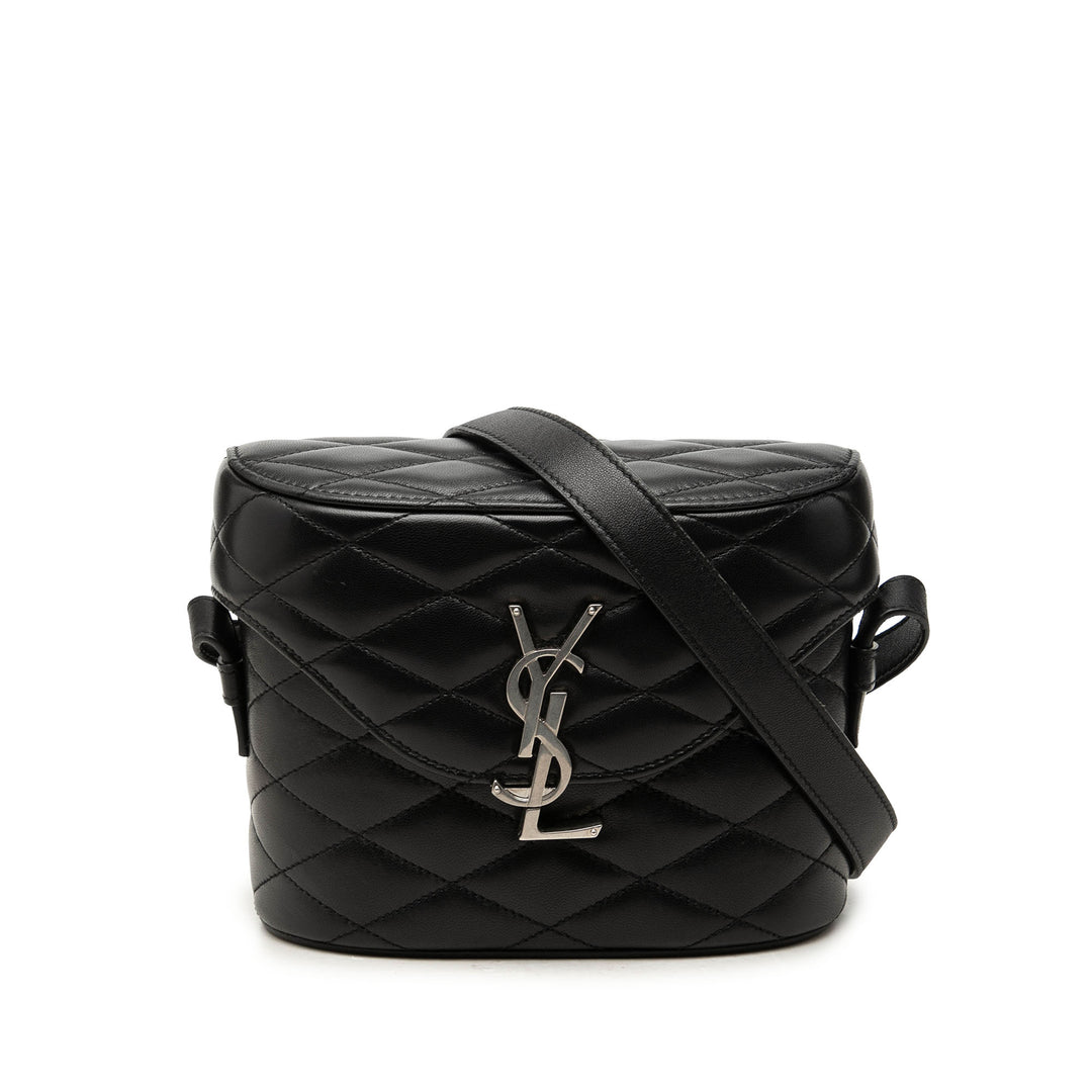 Saint Laurent Sac bandoulière Matelassé June boîte Cuir d'agneau Noir – vue principale – GABY PARIS