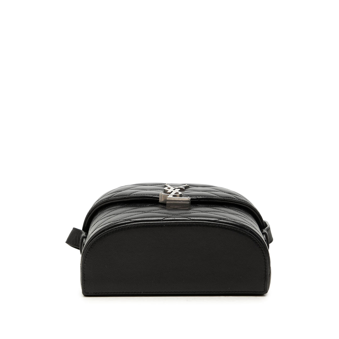 Saint Laurent Sac bandoulière Matelassé June boîte Cuir d'agneau Noir – vue 3 – GABY PARIS