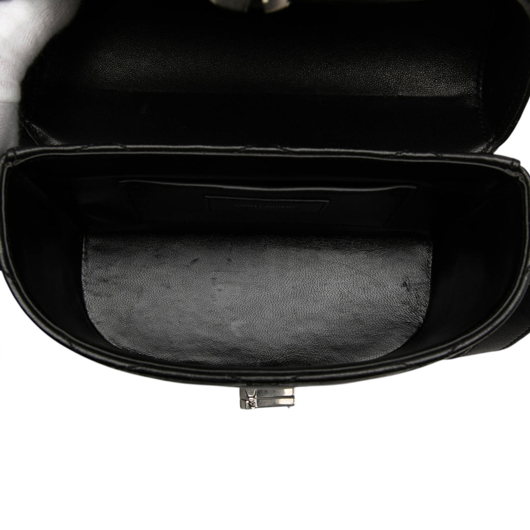Saint Laurent Sac bandoulière Matelassé June boîte Cuir d'agneau Noir – vue 4 – GABY PARIS