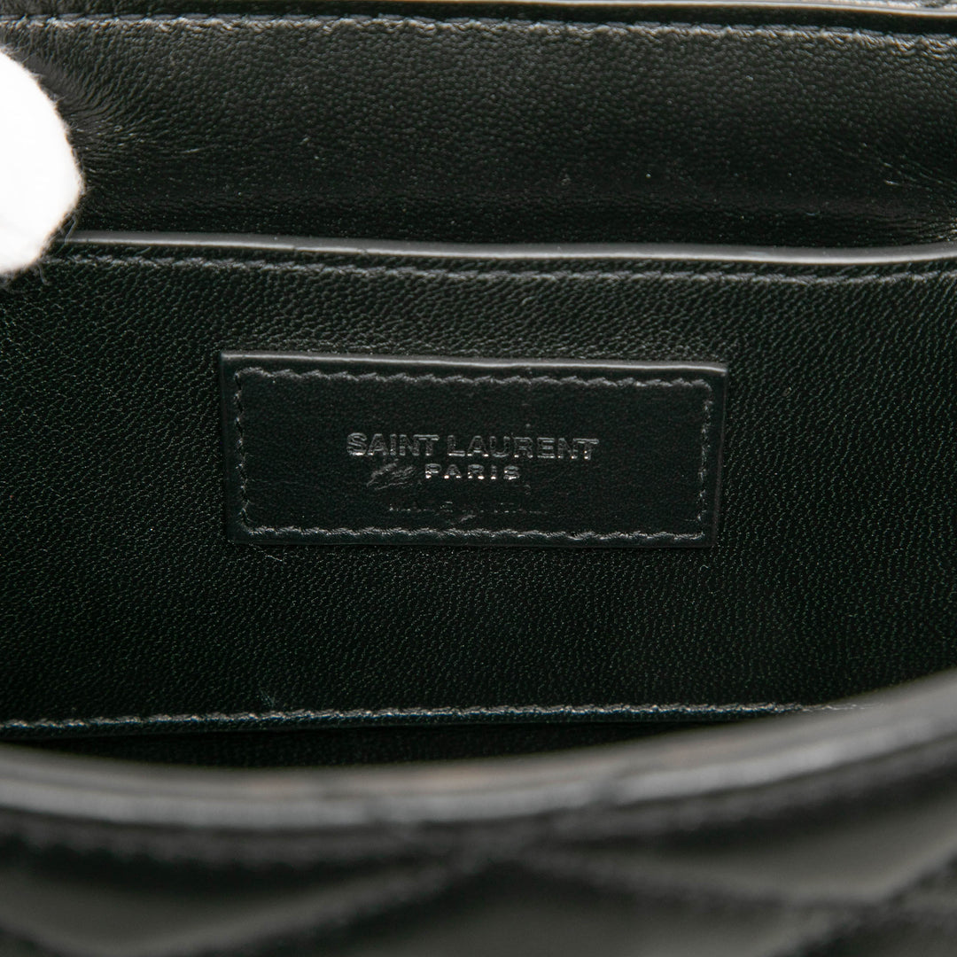 Saint Laurent Sac bandoulière Matelassé June boîte Cuir d'agneau Noir – vue 5 – GABY PARIS