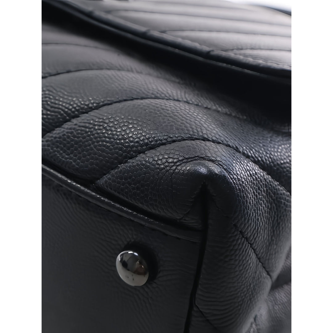Chanel Sac à main Chevron So Coco à Petit Cuir caviar Noir – vue 12 – GABY PARIS