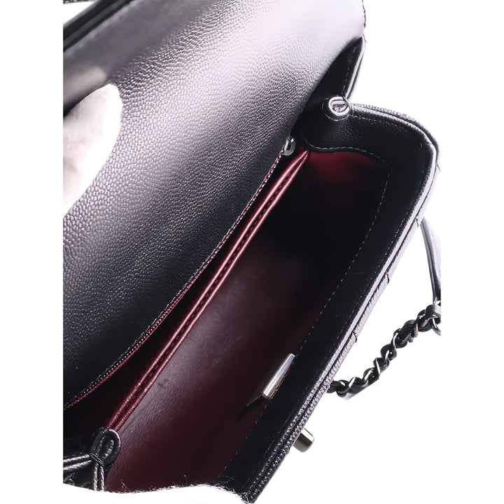 Chanel Sac à main Chevron So Coco à Petit Cuir caviar Noir – vue 4 – GABY PARIS