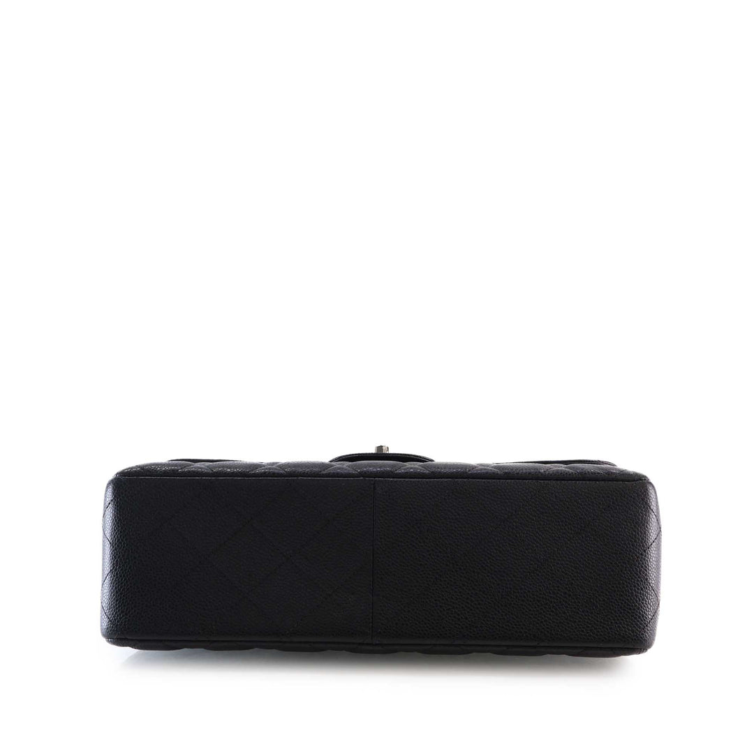 Classic Double rabat Jumbo Cuir caviar Noir