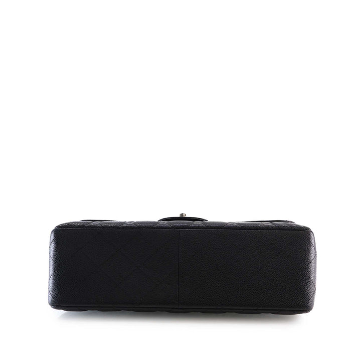 Classic Double rabat Jumbo Cuir caviar Noir