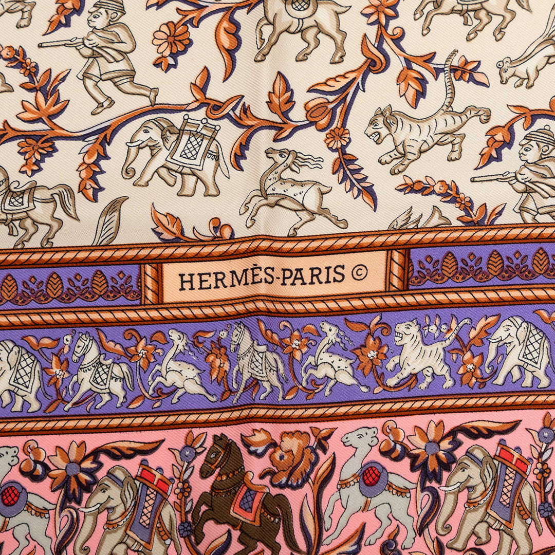 Hermès Chasse en Inde Soie Foulard 90