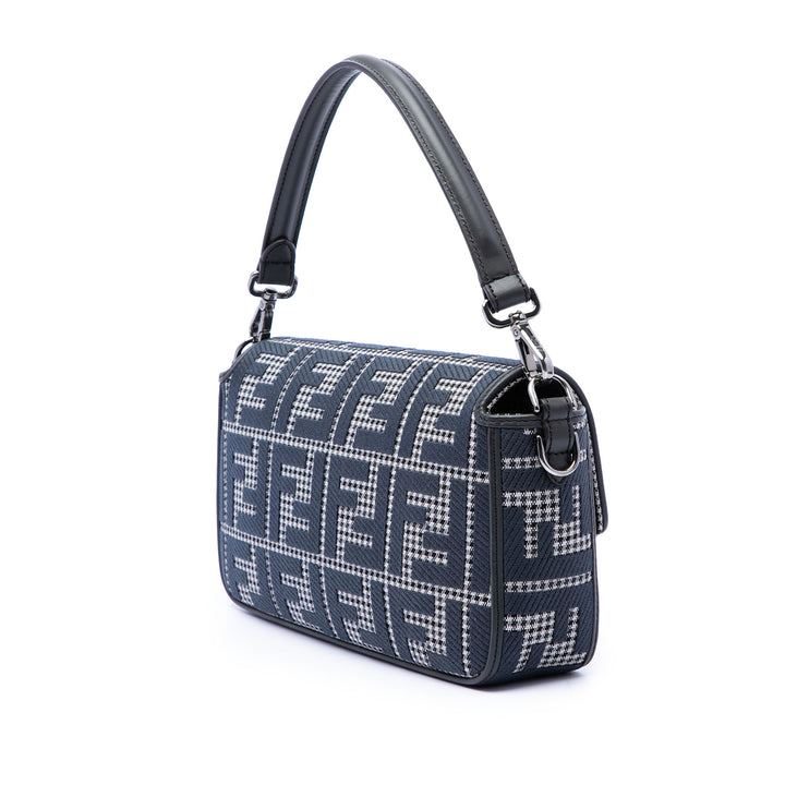 Fendi FF brodé Laine Houndstooth Baguette Sac