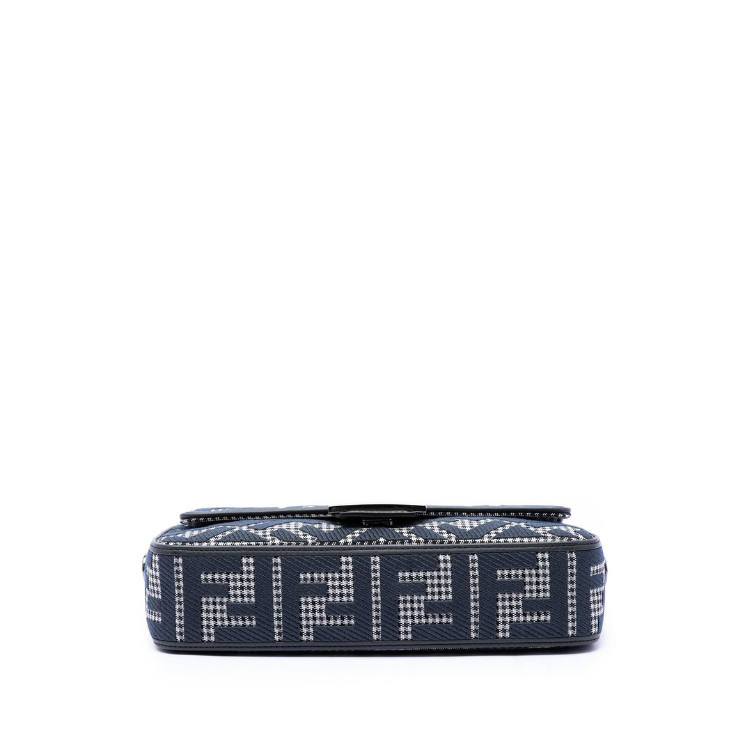 Fendi FF brodé Laine Houndstooth Baguette Sac