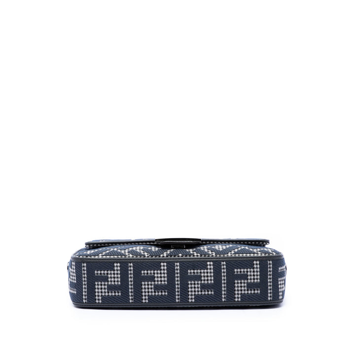Fendi FF brodé Laine Houndstooth Baguette Sac