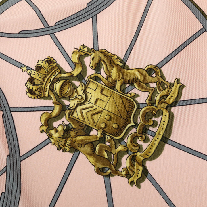 Hermès Springs Foulard 90 Rose – vue 4 – GABY PARIS