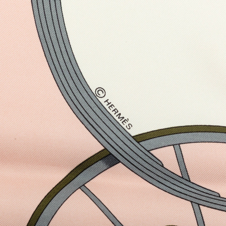 Hermès Springs Foulard 90 Rose – vue 6 – GABY PARIS