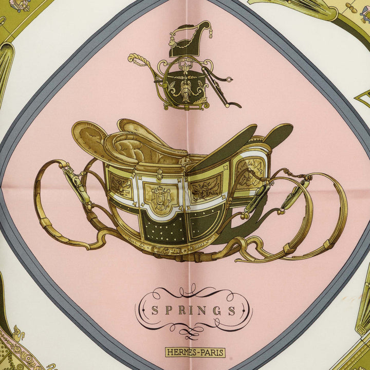 Hermès Springs Foulard 90 Rose – vue 8 – GABY PARIS