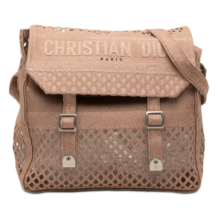 Dior Large brodé Mesh Toile Diorcamp Messenger Sac