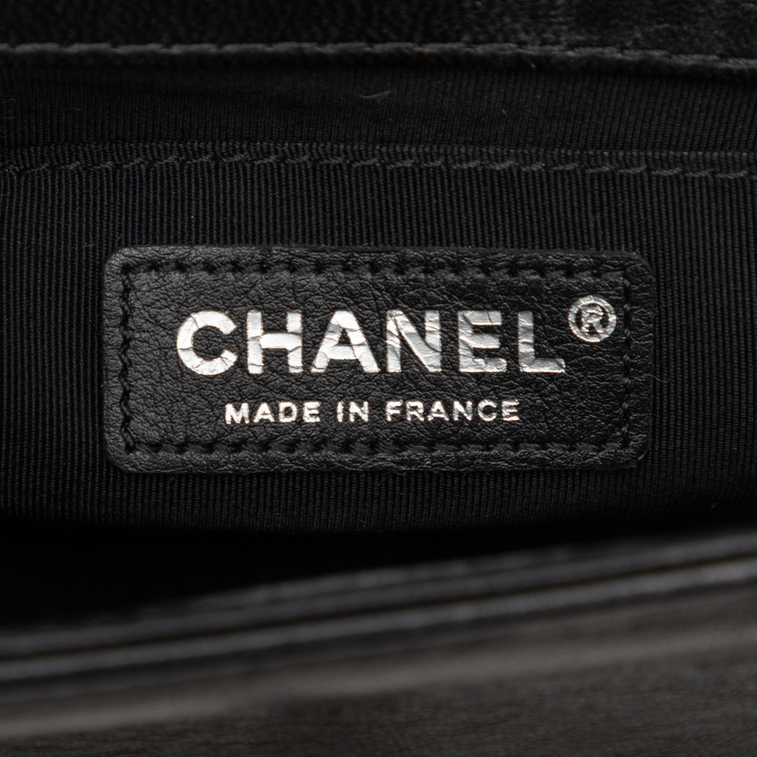 Chanel Bicolore Boy à rabat Petit Cuir d'agneau