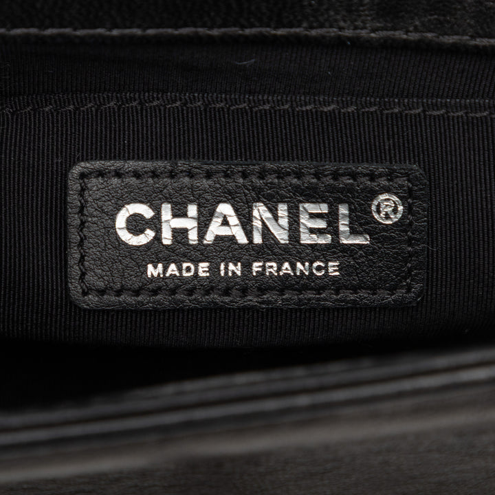 Chanel Bicolore Boy à rabat Petit Cuir d'agneau