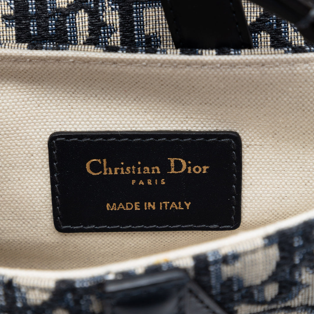 Dior Mini Oblique Toile Saddle Sac