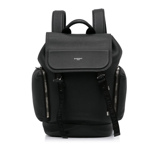 Leather Backpack Black - Gaby Paris