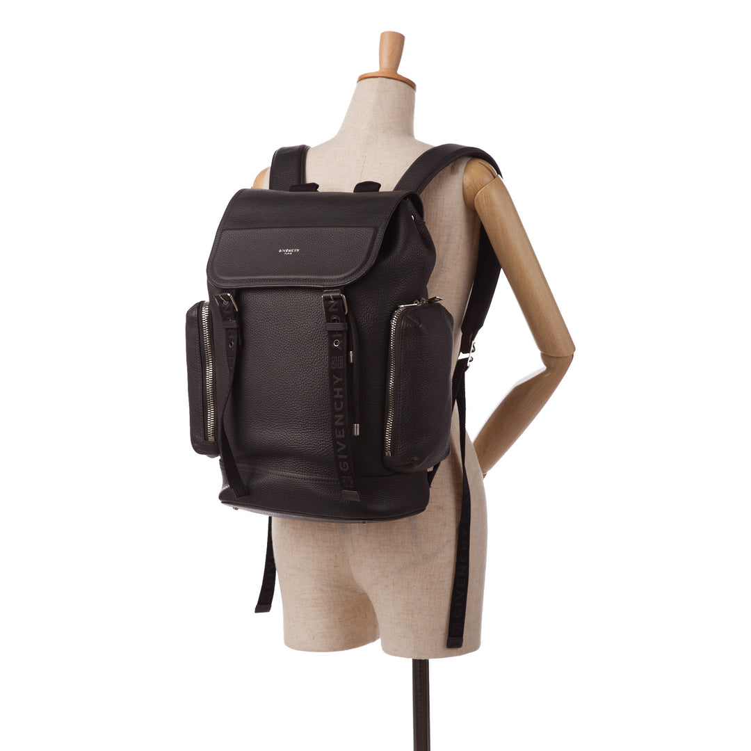 Leather Backpack Black - Gaby Paris