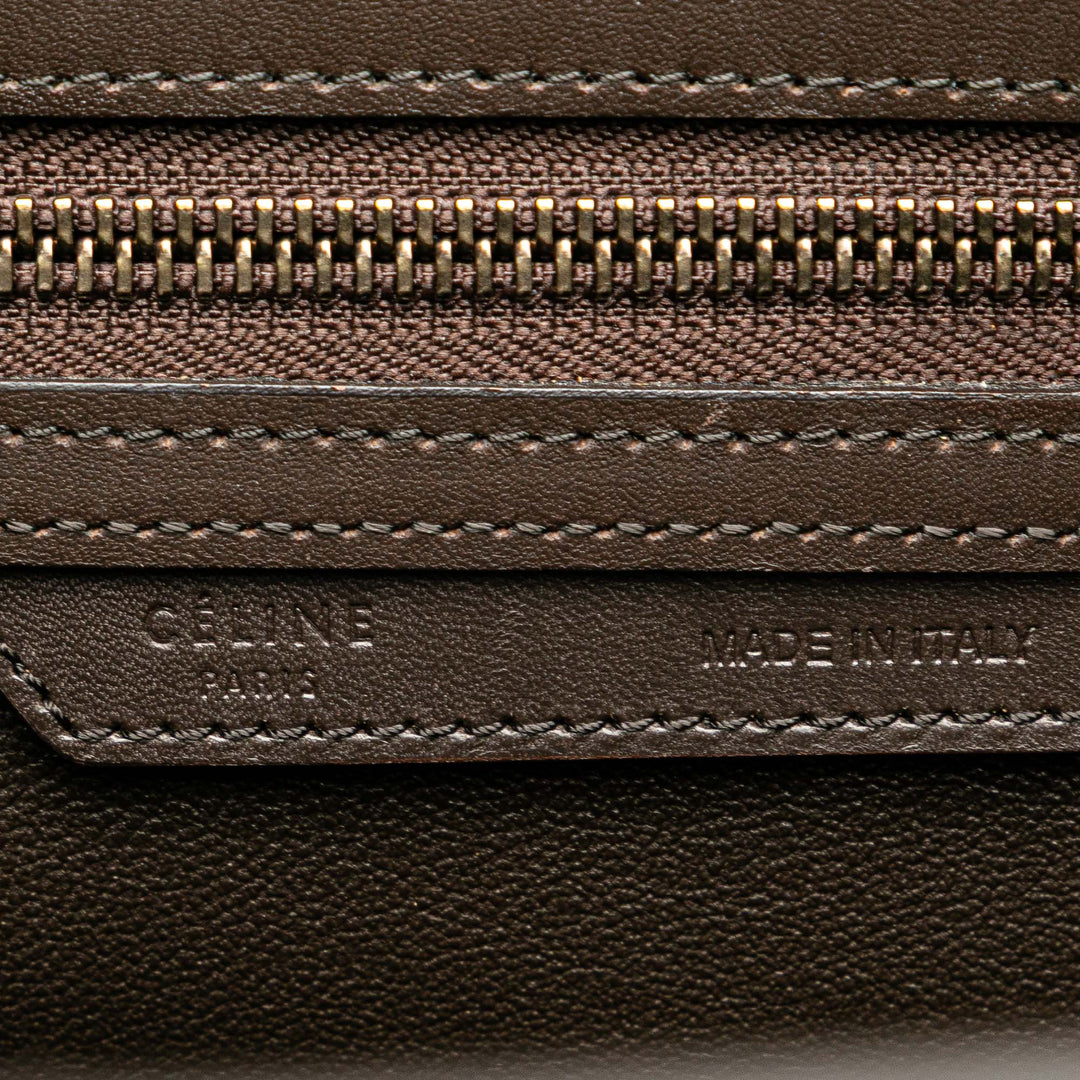 Celine Micro Tricolor Nubuck and Cuir de veau Luggage Cabas Blanc – GABY PARIS Authentique