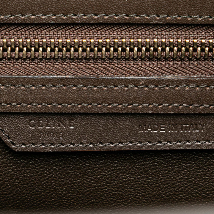 Celine Micro Tricolor Nubuck and Cuir de veau Luggage Cabas Blanc – GABY PARIS Authentique