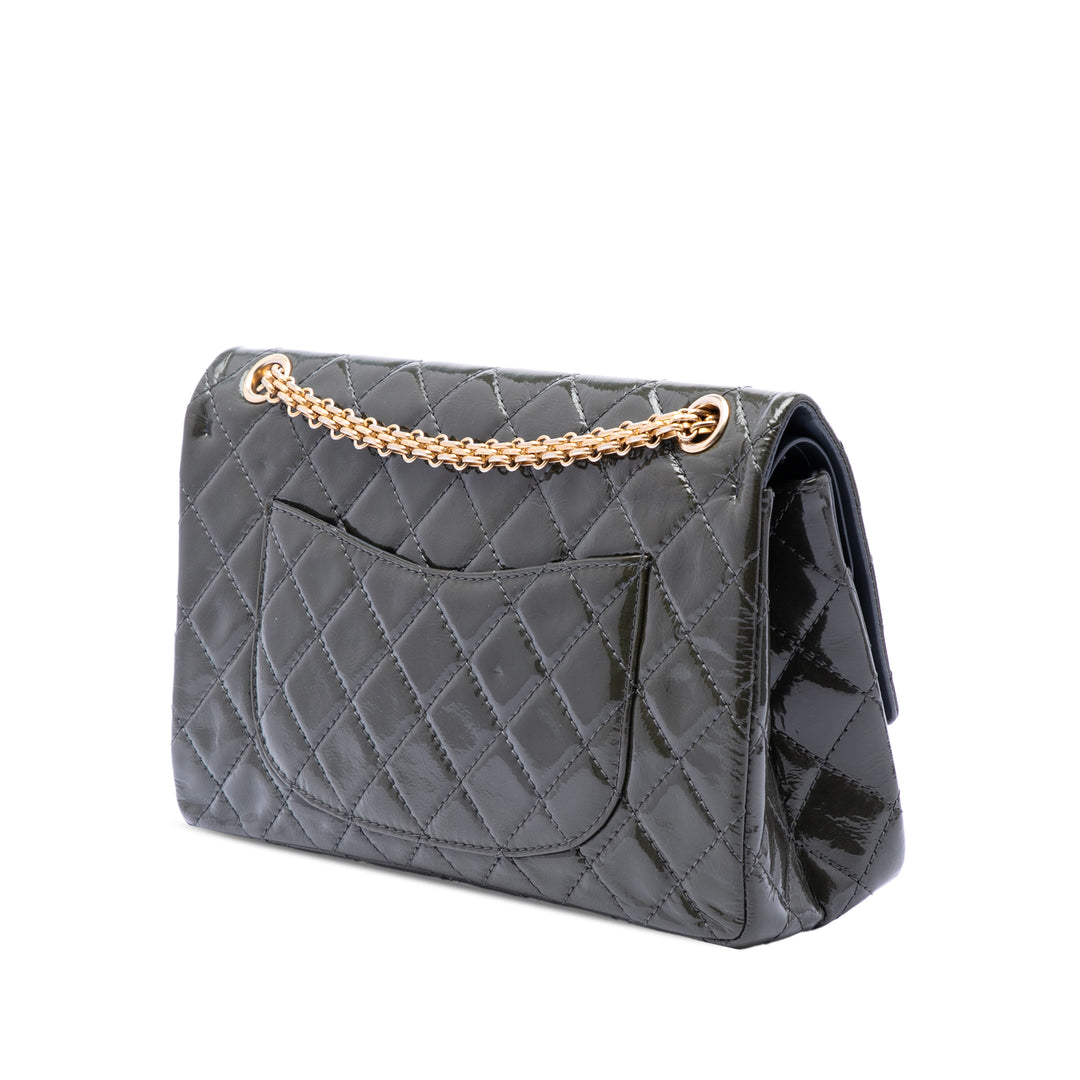 Chanel Matelassé Cuir verni Reissue 2.55 Double rabat 226