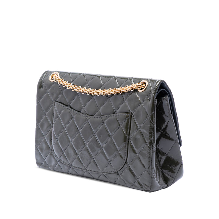 Chanel Matelassé Cuir verni Reissue 2.55 Double rabat 226