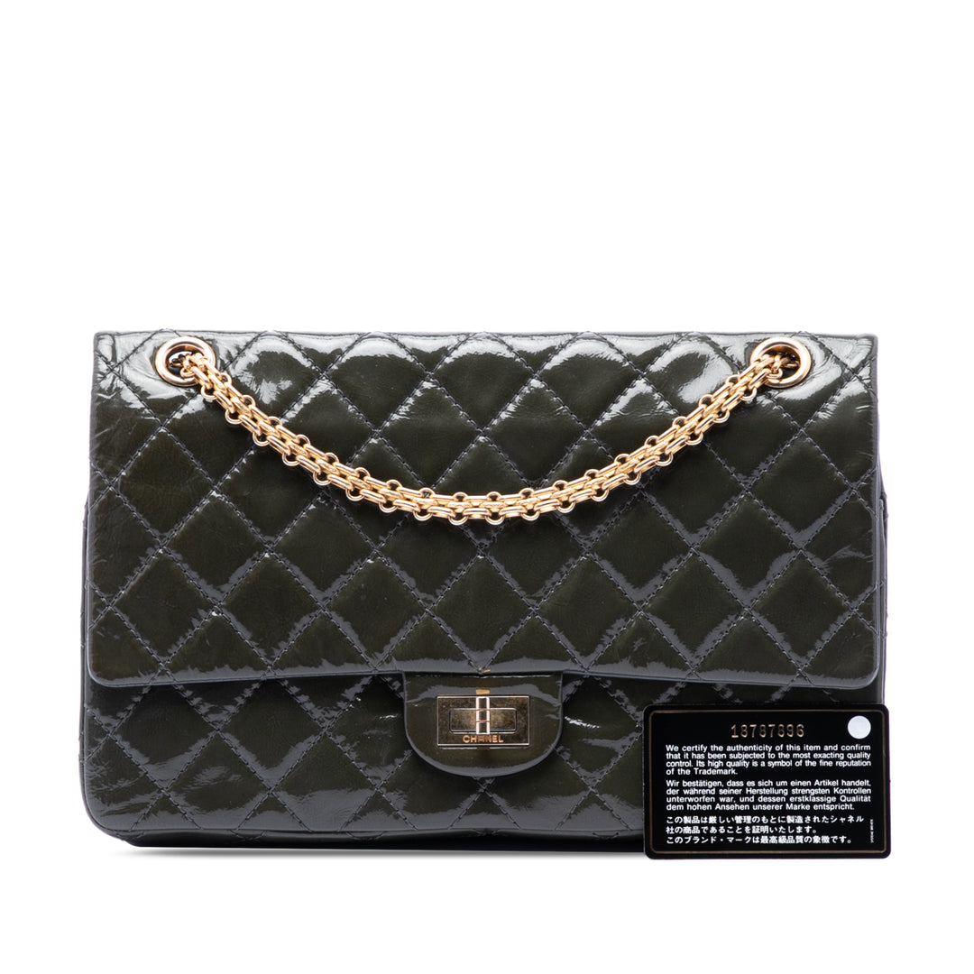 Chanel Matelassé Cuir verni Reissue 2.55 Double rabat 226