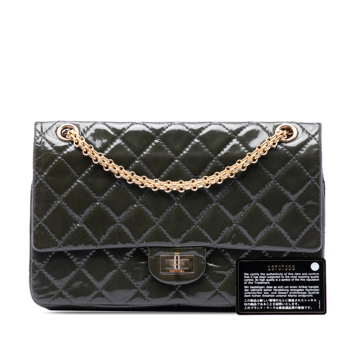 Chanel Matelassé Cuir verni Reissue 2.55 Double rabat 226