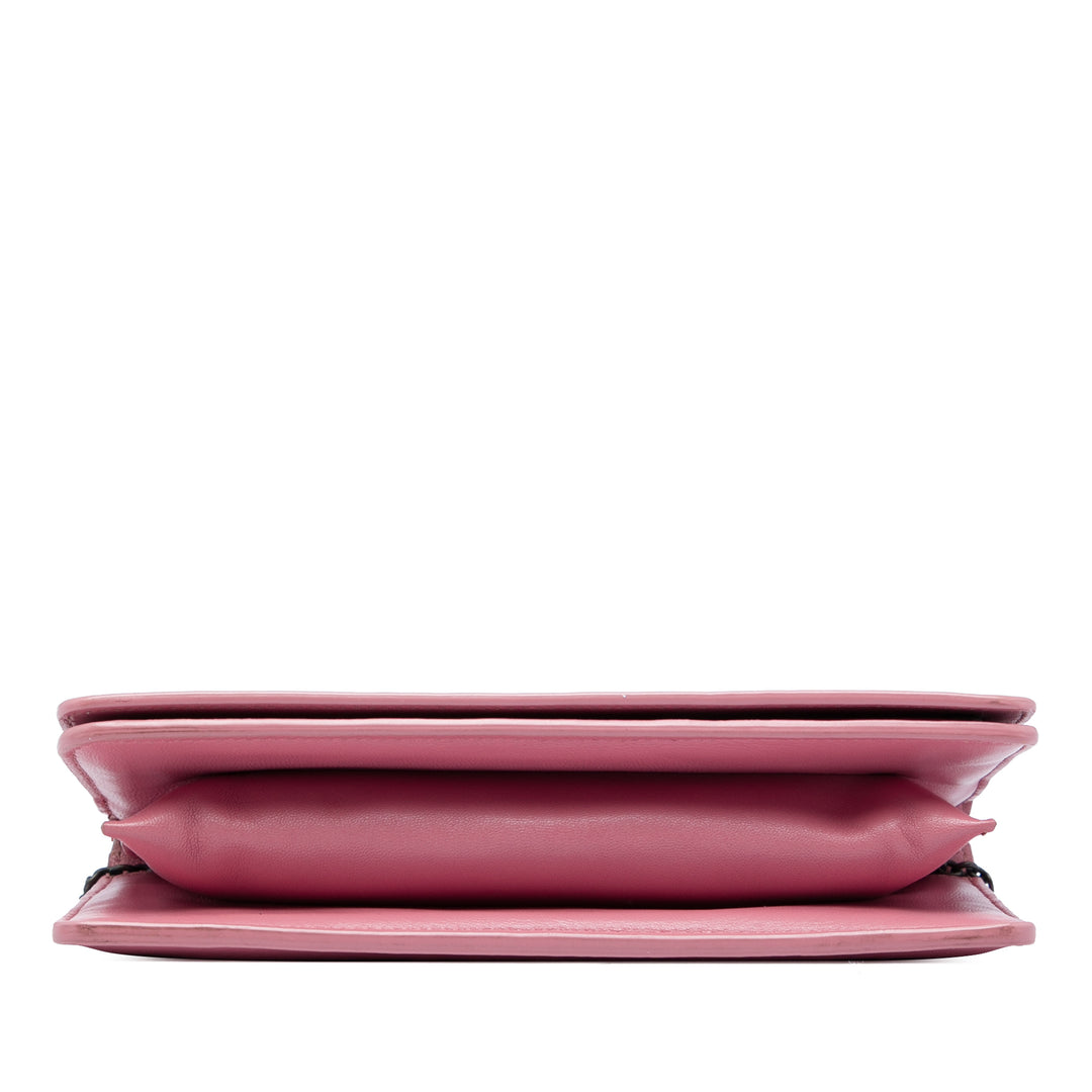 Bottega Veneta Sac bandoulière Intrecciato Continental Wallet on Chain nappa Rose – vue 3 – GABY PARIS