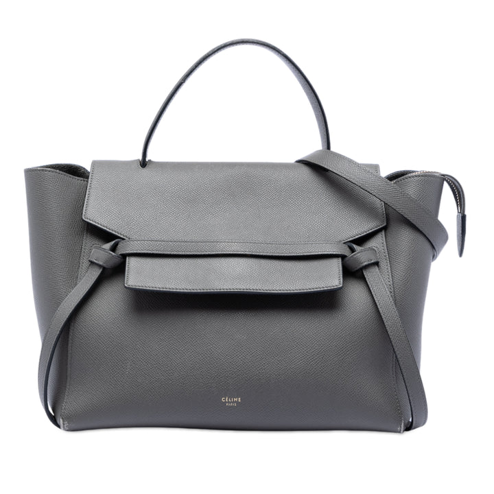 grainé Sac ceinture Mini Cuir de veau grainé Gris