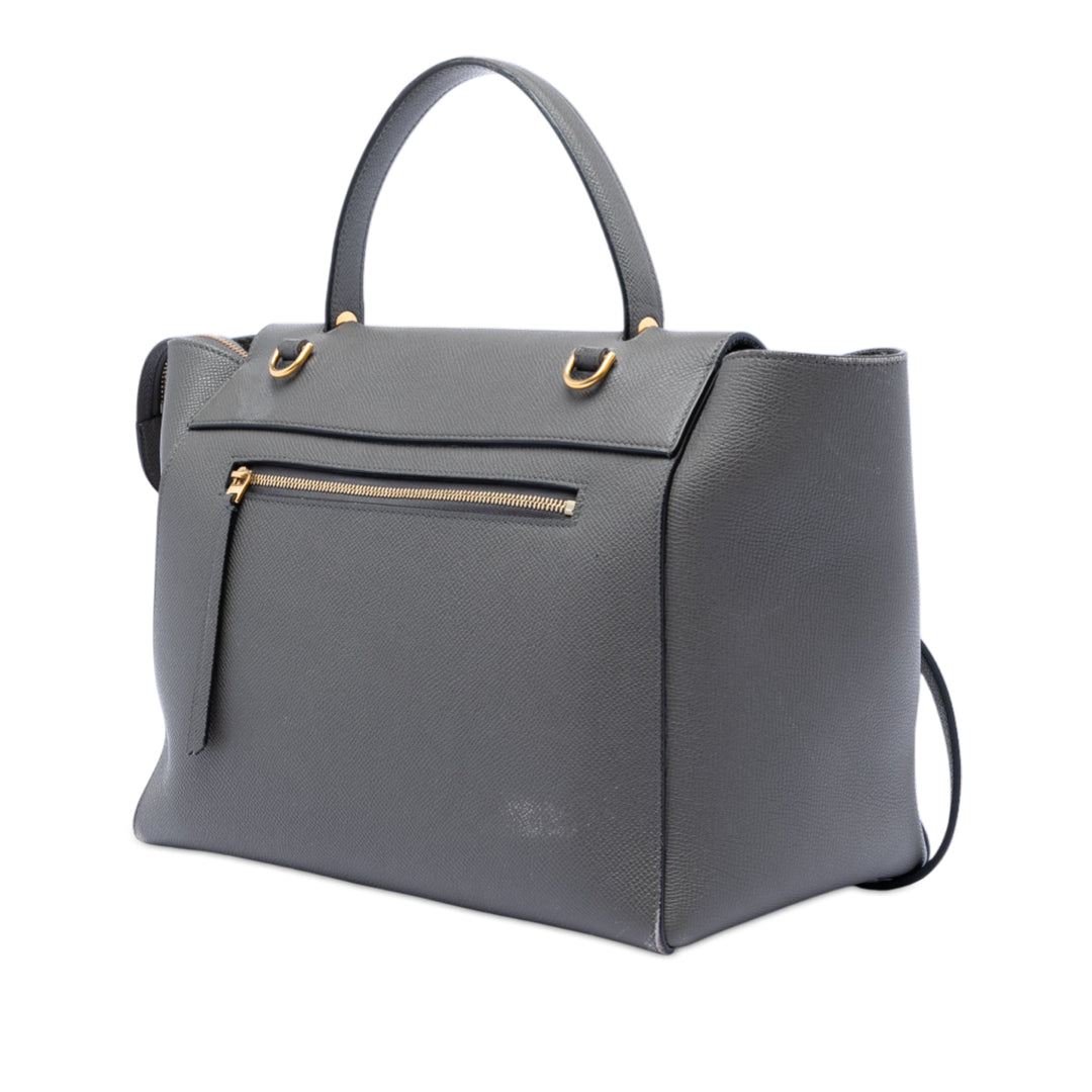 grainé Sac ceinture Mini Cuir de veau grainé Gris